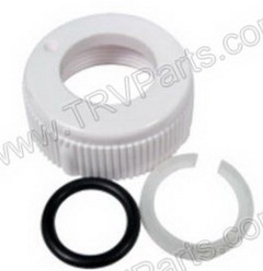 Plastic Spout Replacement White Nut Kit SKU1882 - Click Image to Close