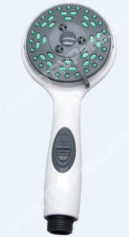 5 Function Massage Shower Head White sku3546 - Click Image to Close