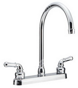 Hi-Rise RV Jay Spout Kitchen Faucet - Chrome Polished sku3335 - Click Image to Close