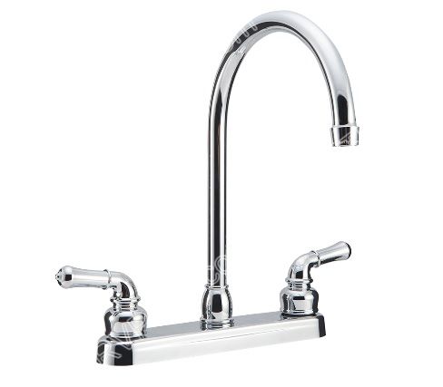 Hi-Rise RV Jay Spout Kitchen Faucet - Chrome Polished sku3335 - Click Image to Close