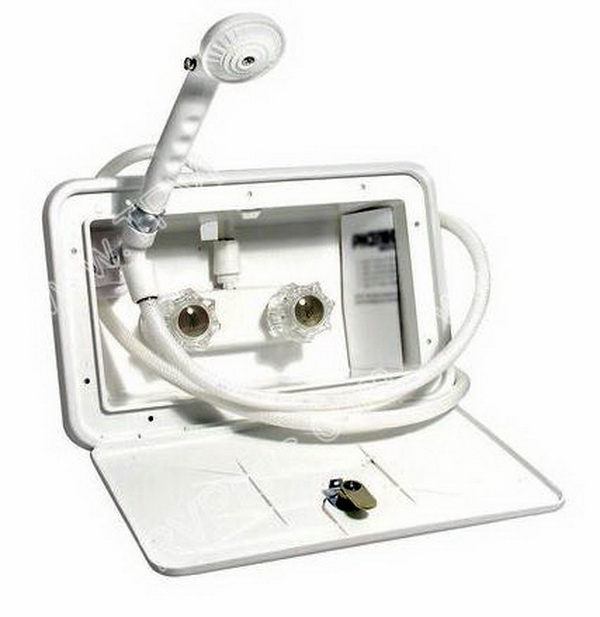 Exterior Shower Kit in White Sku2859 - Click Image to Close