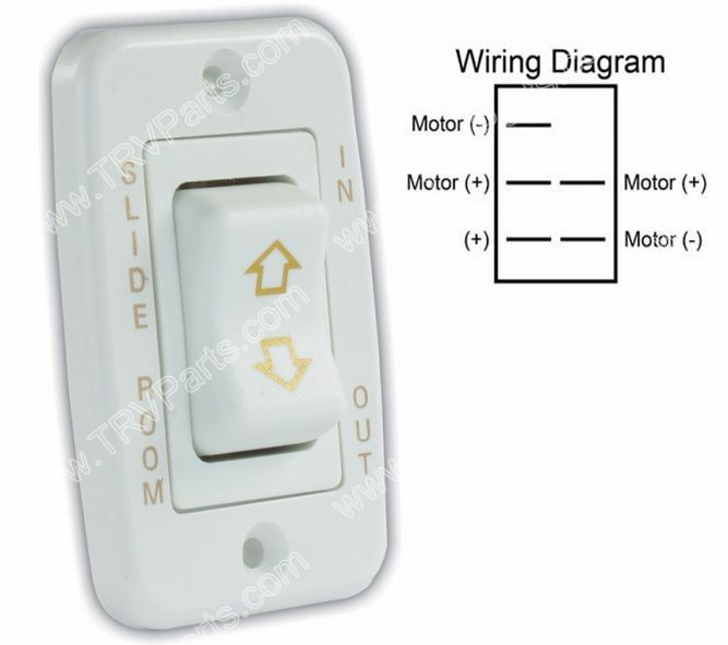 Slide out Switch low Profile in White sku3055