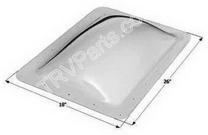 Skylight 4 In High White Dome Rectang For 22x14 opening sku2912 - Click Image to Close