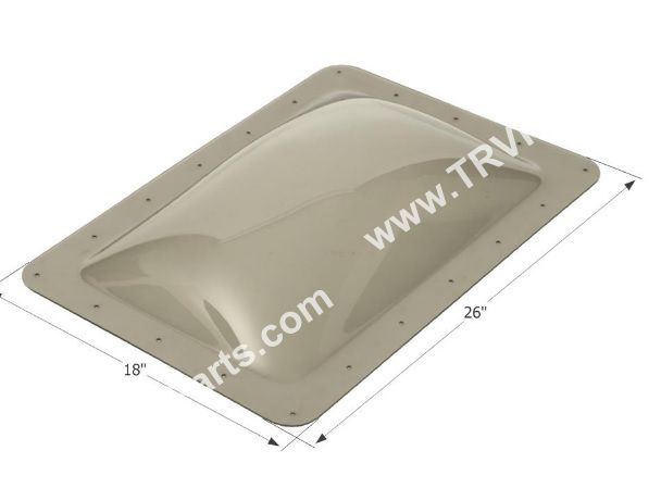 Skylight 4 In High Smoke Dome Rectang For 22x14 opening sku3284