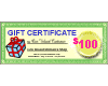 Gift Certificate - One Hundred Dollars SKU1868 - Click Image to Close
