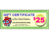 Gift Certificate - Twenty Five Dollars SKU1866 - Click Image to Close