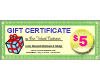 Gift Certificate - Five Dollars SKU1864