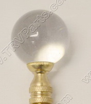 Clear Crystal Finial with Brass Base sku2262