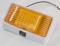 Patio LED Light 6 by 3.25 in. Amber Lens with Switch SKU1240